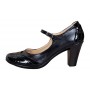 Pantofi dama, eleganti, din piele naturala cu toc mic - Made in Romania P104NLCROCO